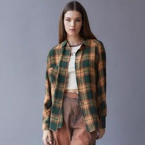 Classic BDG Plaid Button-Down Shirt Oversized
